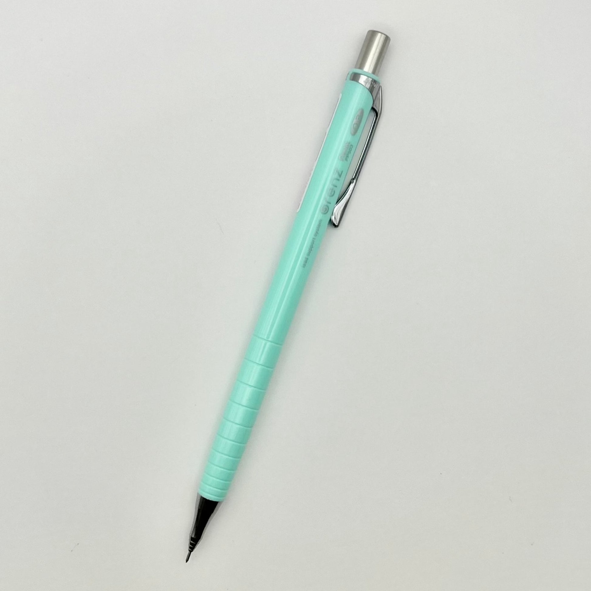 Mechanical pencil shown in mint green