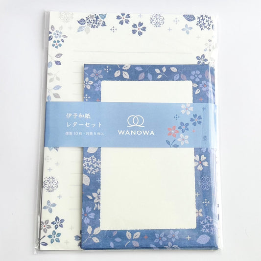 Indigo Flower Letter Set