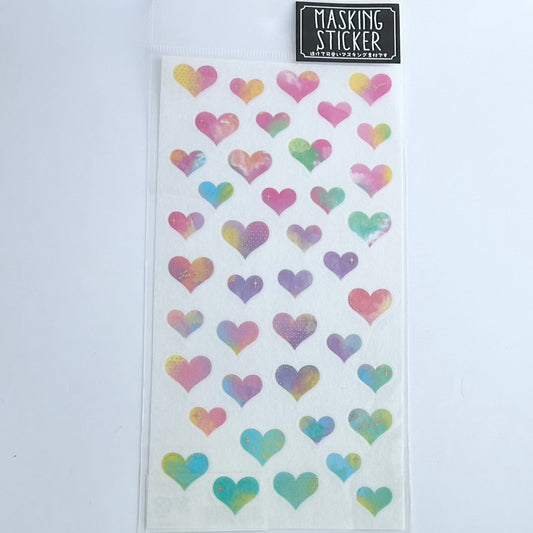 Washi Tape Heart Stickers