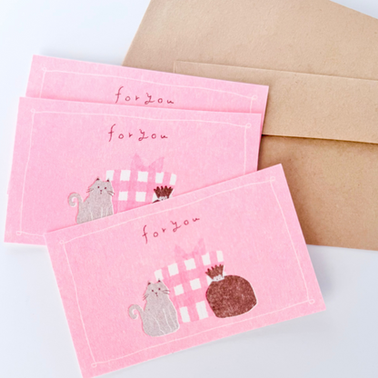 Furukawashiko x Retro Printing JAM | Mini Card Set - Cat and Present