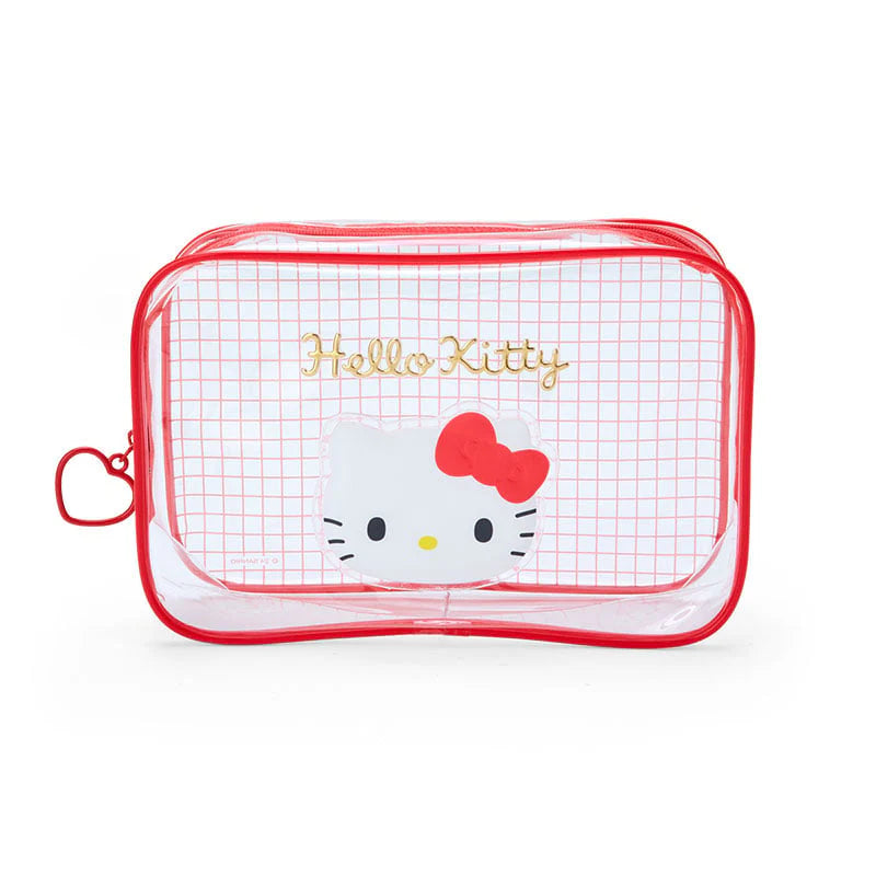 Sanrio Clear Grid Zipper Pouch