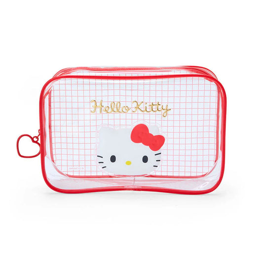 Sanrio Clear Grid Zipper Pouch