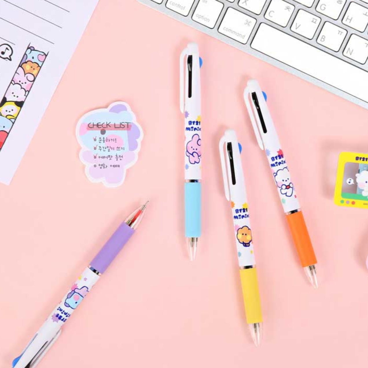 BT21 Minini 3 Color Ball Point Pen