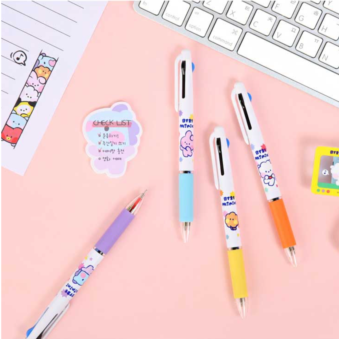 BT21 Minini 3 Color Ball Point Pen