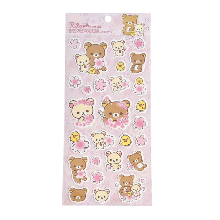 Rilakkuma Cherry Blossom Sticker Sheet