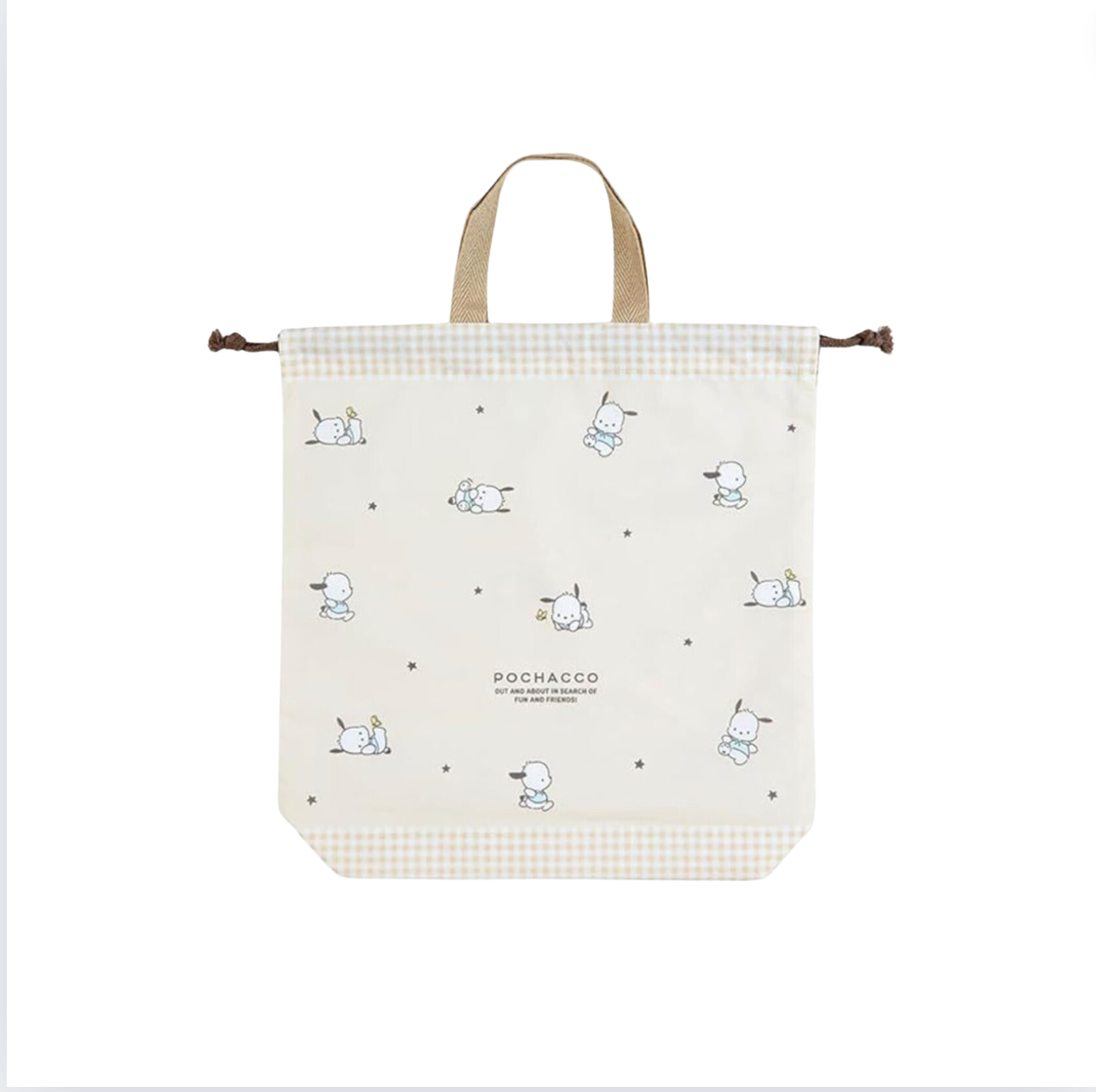 Pochacco Drawstring Bag With Handle