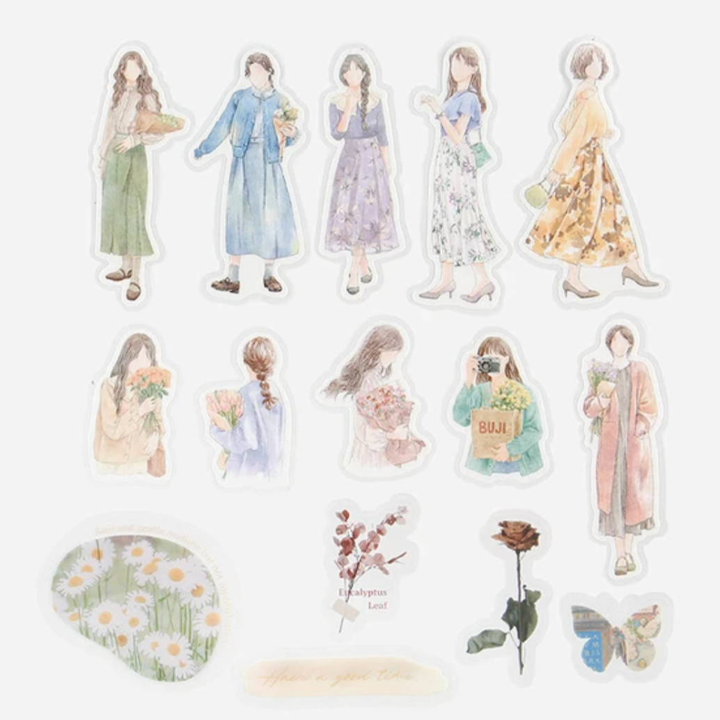 'Coordinate' Series Figure Stickers - Flower