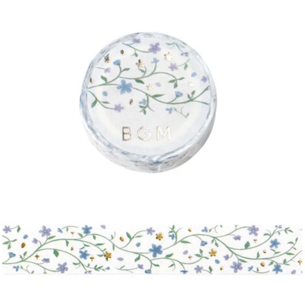 Kusabana Techo Foiled Masking Tape - Flower Dance