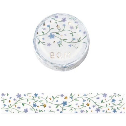 Kusabana Techo Foiled Masking Tape - Flower Dance