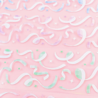 Plaid Confetti Sticker Sheet - Green
