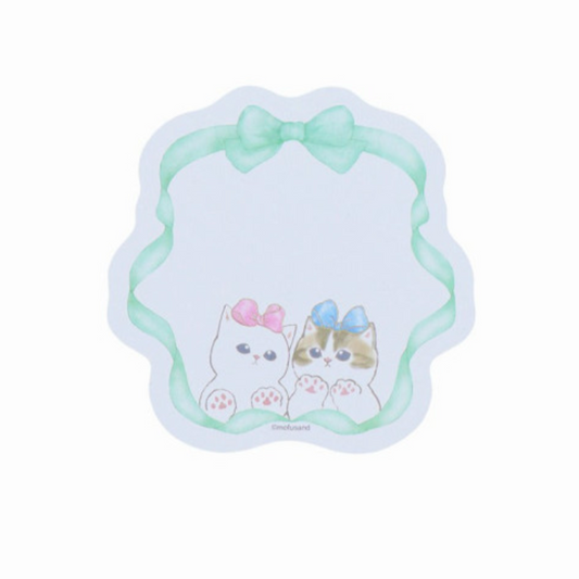 Mofusand sticky note ribbon with cute cat-like characters on a white background.