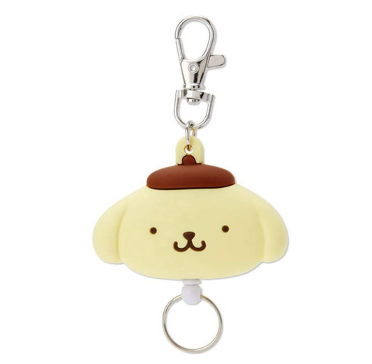 Pompompurin Face Shaped Reel Keychain