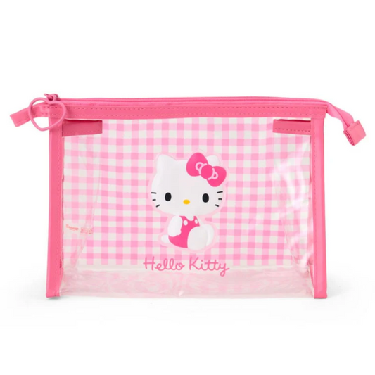 Hello Kitty Clear Gingham Zipper Pouch