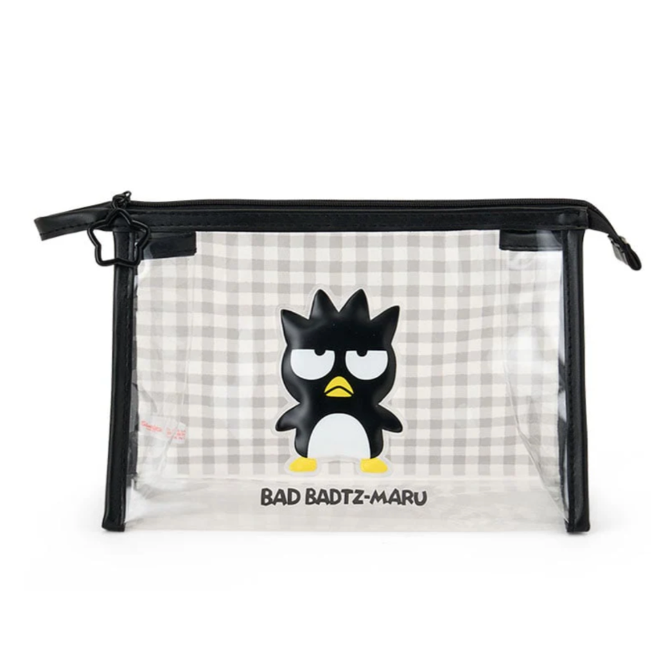 Badtz-maru Clear Gingham Zipper Pouch