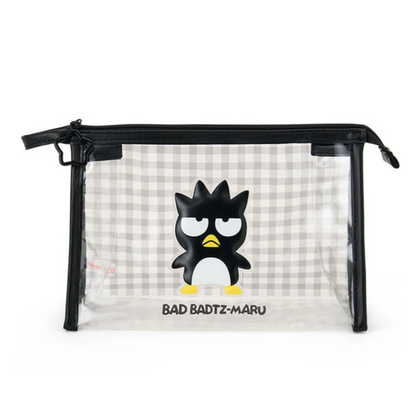 Badtz-maru Clear Gingham Zipper Pouch