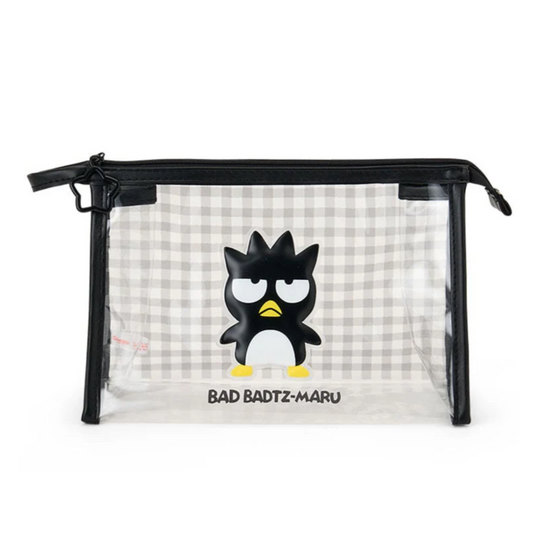 Badtz-maru Clear Gingham Zipper Pouch