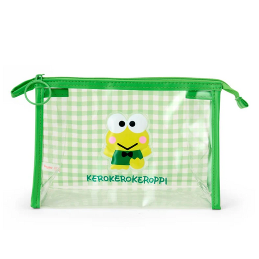 Keroppi Clear Gingham Zipper Pouch