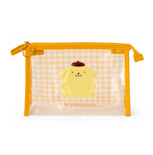 Pompompurin Clear Gingham Zipper Pouch
