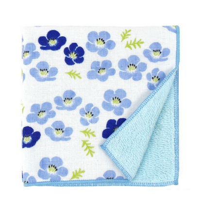 Blue Flower Towel Handkerchief