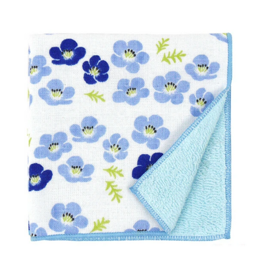 Blue Flower Towel Handkerchief
