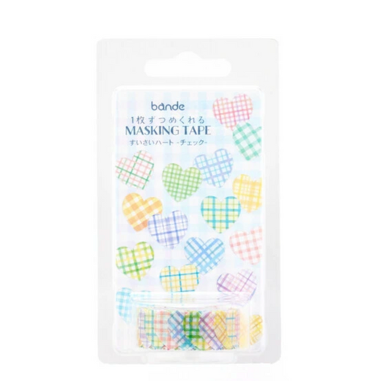 Watermelon Heart Check Washi Sticker Roll