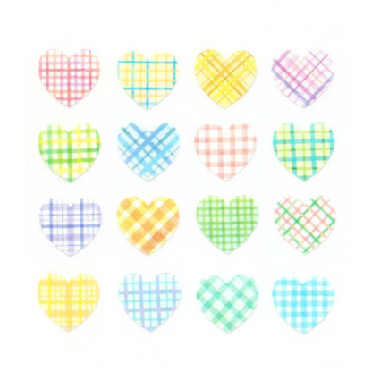 Watermelon Heart Check Washi Sticker Roll