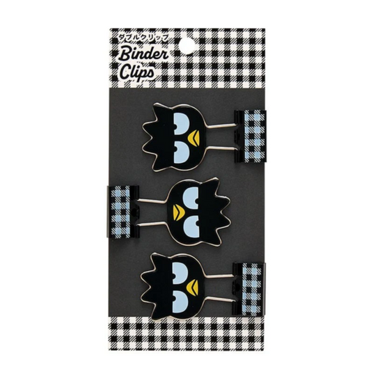 Badtz-maru Gingham Binder Clips (Set of 3)