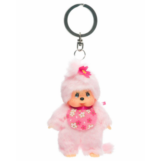 Monchhichi Classic Bebichhichi Cherry Blossom Keychain