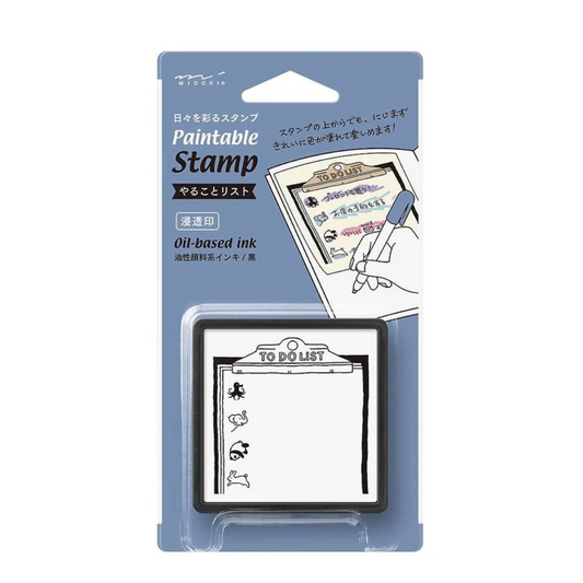 MIDORI | Paintable Stamp Pre-inked To do list