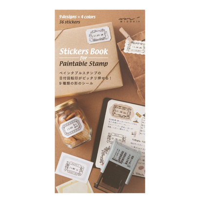 Midori Paintable Stamp - Stickers Book Natural Color