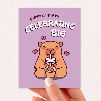 Celebrating Big Funny Birthday Card