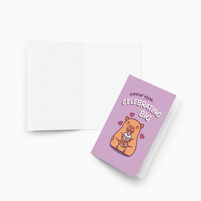 Celebrating Big Funny Birthday Card