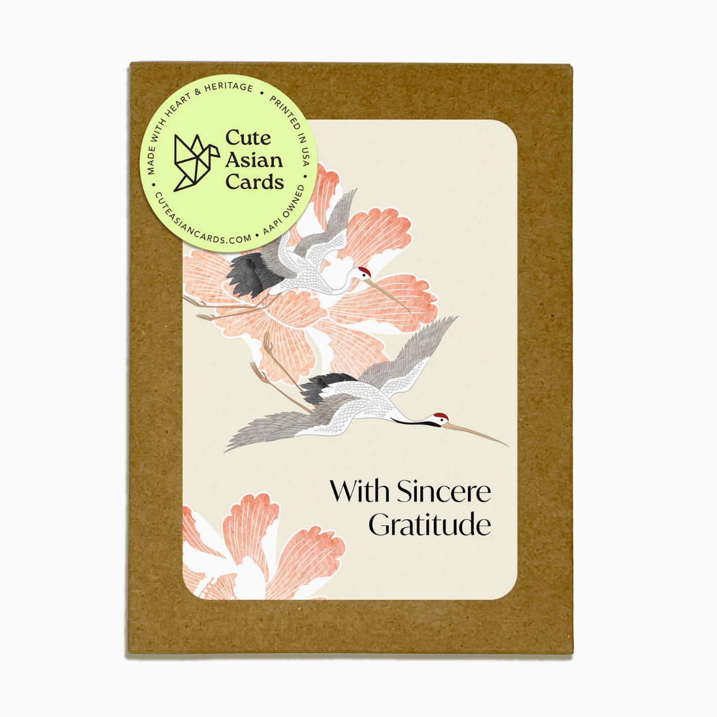 Crane & Peony Thank You Greeting Cards Box Set