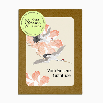Crane & Peony Thank You Greeting Cards Box Set