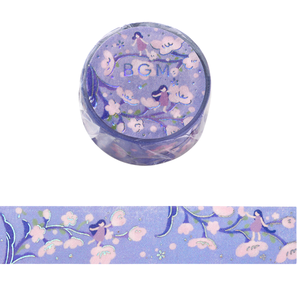 Purple roll of decorative tape with fairy design and 'BGM' branding on a white background.