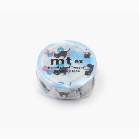 Washi tape with cat design on a white background