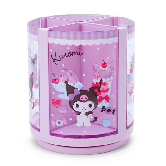 Kuromi purple pen holder with cartoon character design on a white background