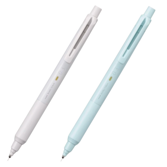 Two white pens on a white background