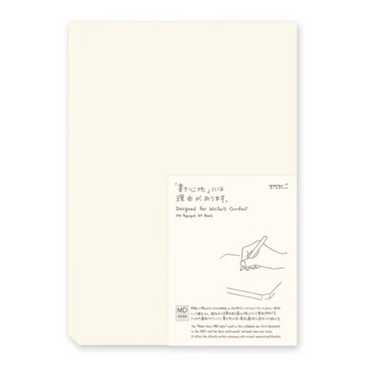 Notebook with minimalist design on a white background