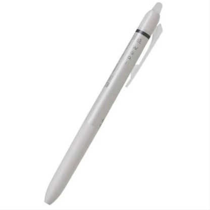 White pen with black stripe on a white background
