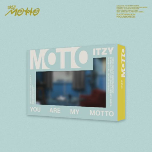 Album cover for 'You Are My Motto' by ITZY on a light blue background