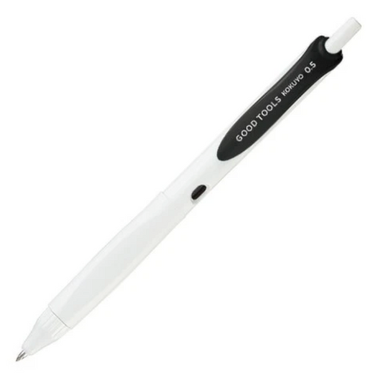 A long dark wooden staff or wand with a decorative cluster of small beads or rings near the top, shown diagonally on a plain white background.