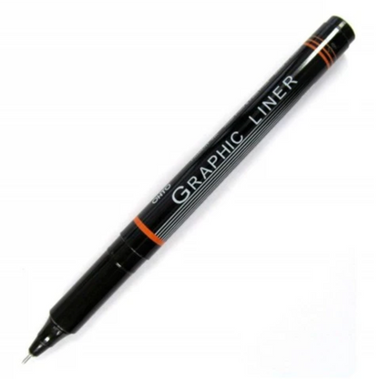 OHTO | GRAPHIC LINER NEEDLE POINT DRAWING PEN PIGMENT INK 02 0.5 MM - BLACK INK