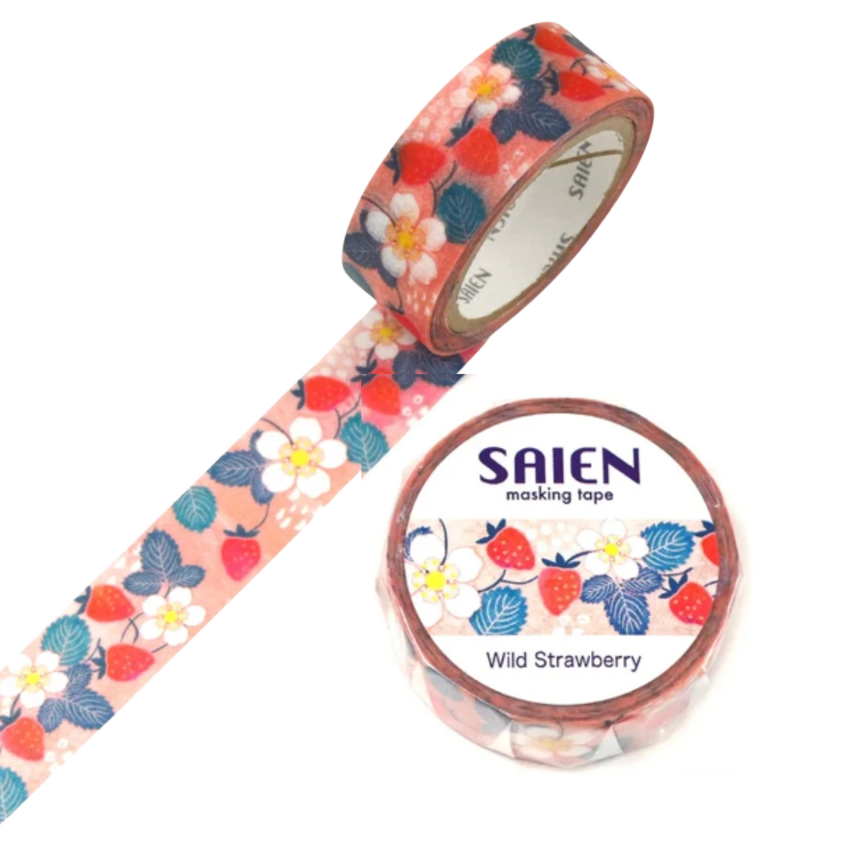 Saien | Washi Tape - Wild Strawberry
