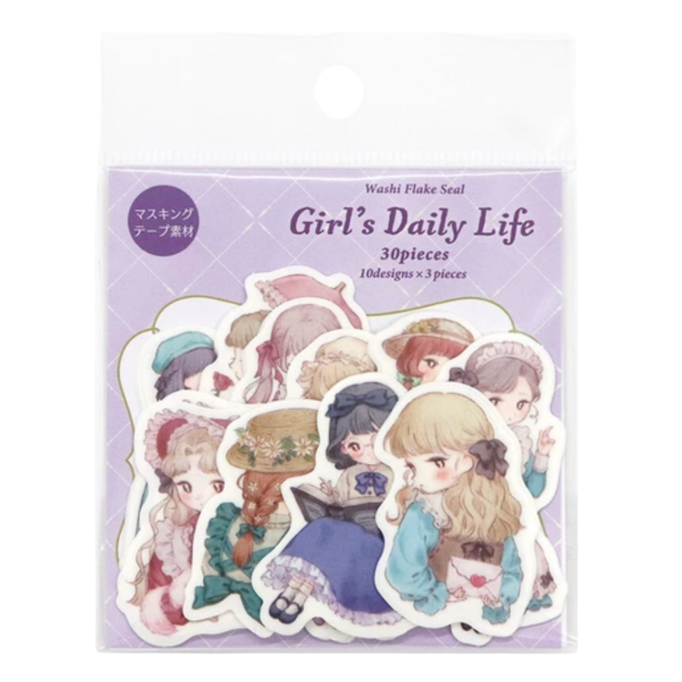 SAIEN | Flake Stickers - Girl's Daily Life Feminine Style