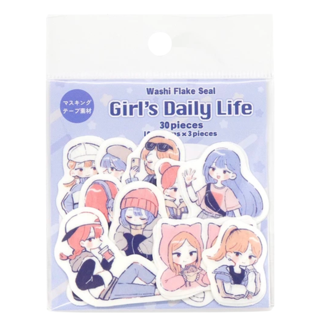 SAIEN Flake Stickers - Girl's Daily Life Street Style