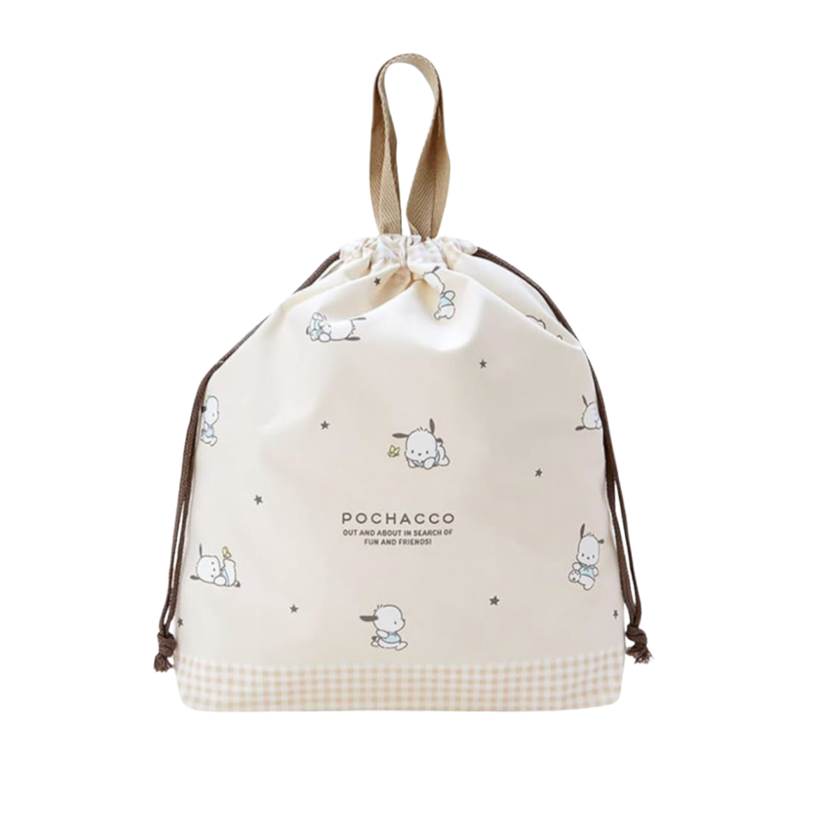 Pochacco Drawstring Bag With Handle