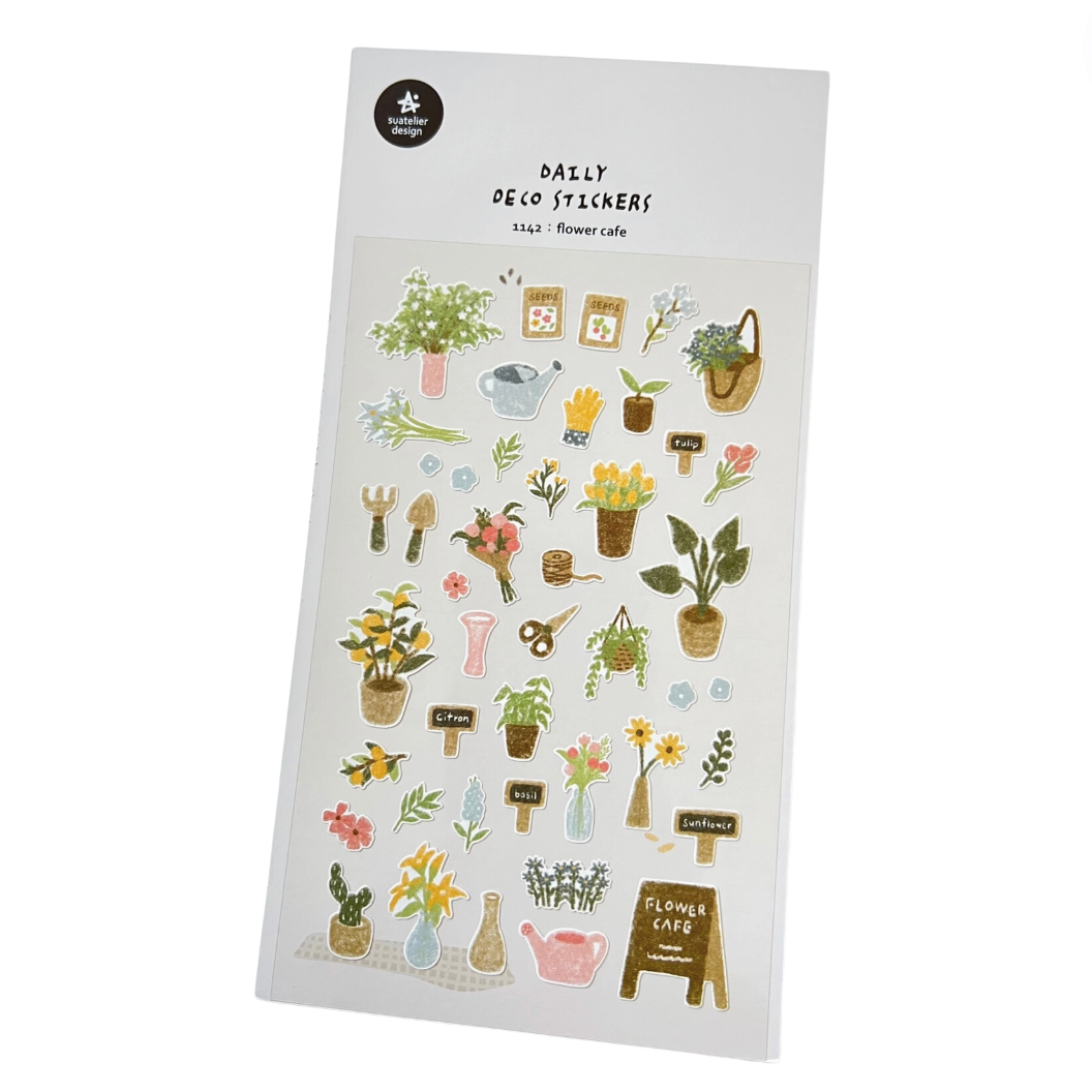 Suatelier Stickers - flower cafe