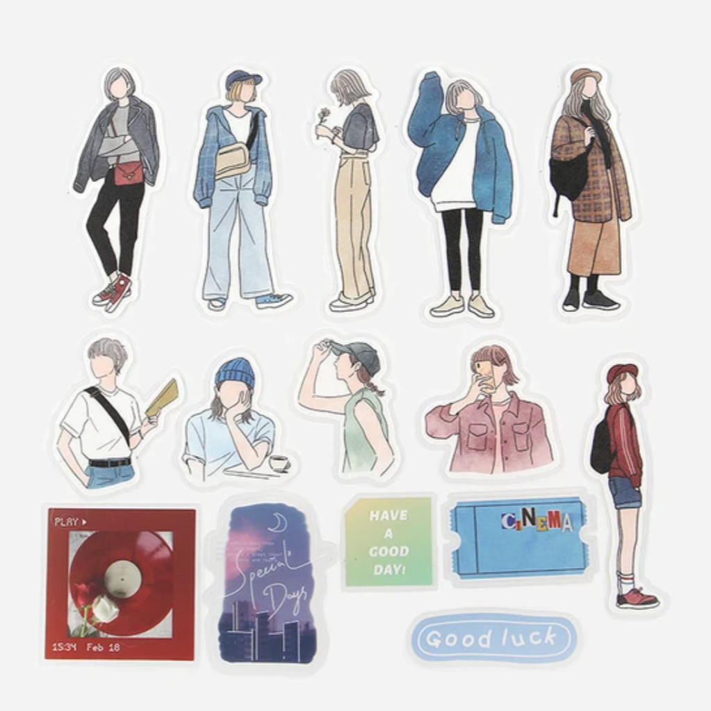 'Coordinate' Series Figure Stickers - Casual