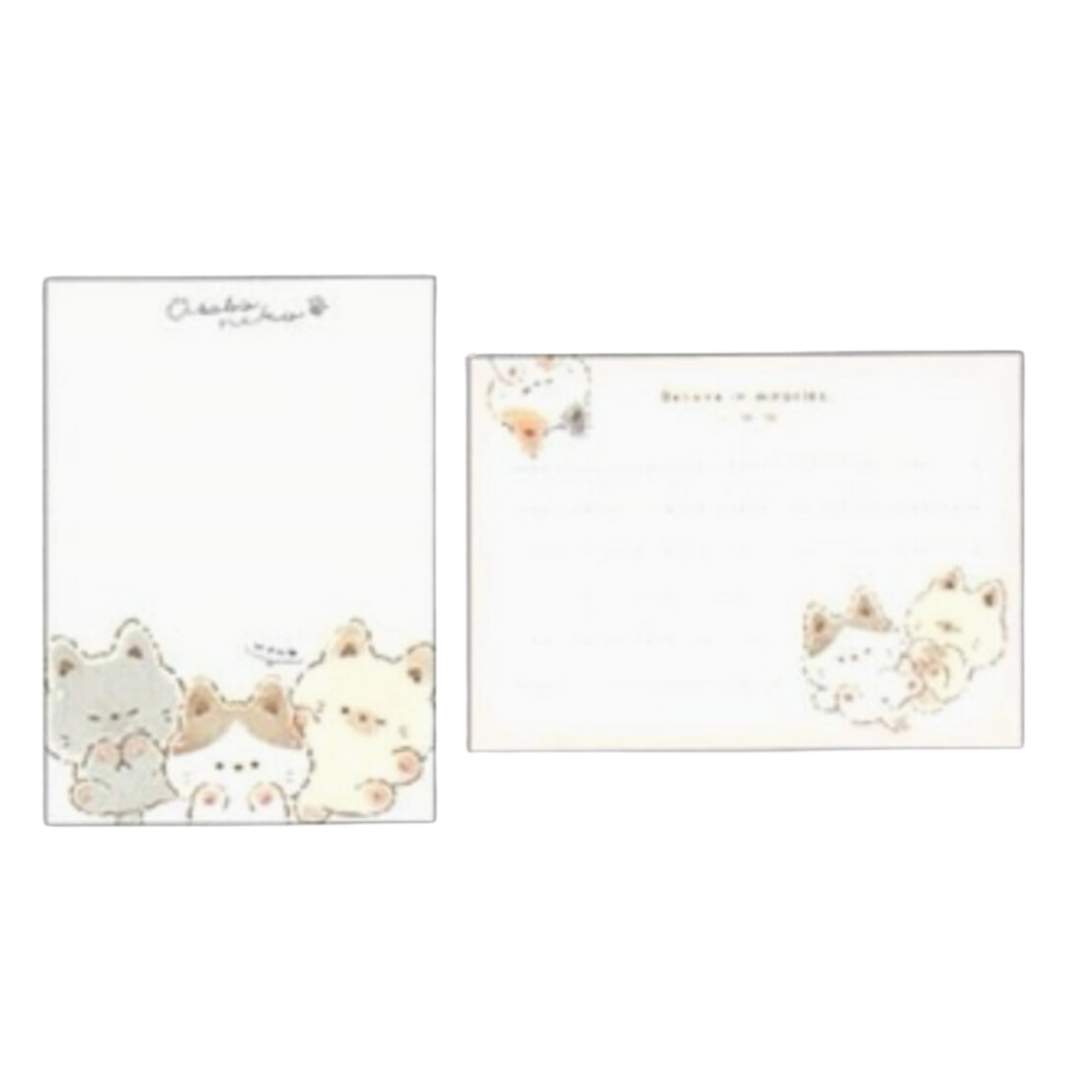 Kitten Cat Osoba Neko Mini Memo Pad